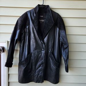 Wilsons black leather suede jacket Paisley  thinsulate Thermal Insulation